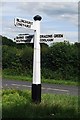 TQ1326 : Old Direction Sign - Signpost by Trout Lane, Itchingfield parish by Milestone Society