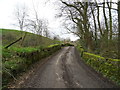 Woolley Mill Lane towards the A628