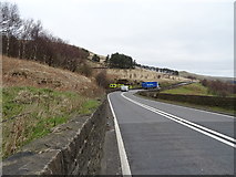 SK0899 : Approaching a bend on Woodhead Road (A628) by JThomas