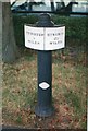 Old Caldon Canal milemarker now by Denstone bowling green