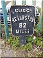 Old milemarker by the Grand Union Canal, Uxbridge Moor