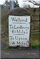 Old Milestone by the A4104, Marlbank Road, Welland