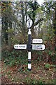 TQ2532 : Old Direction Sign - Signpost by Horsham Road, Pease Pottage by Milestone Society