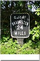 SP7645 : Old milemarker by the Grand Union Canal, Old Wharf Farm by Milestone Society