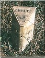 ST6549 : Old Milestone, A367, Fosse Way, South of Stratton-on-the-Fosse by JR Dowding