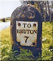 Old Milestone by the A359, south of Nunney Catch