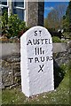 Old Milestone by the former A390, Hewas Water, Pleasant Villas