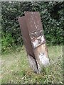 SE6809 : Old Milepost by the A614, Hatfield Woodhouse by C Minto