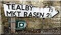 Old Direction Sign - Signpost by Rasen Road, Walesby