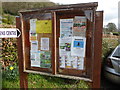 Notice board at Newcastle on Clun Community Centre