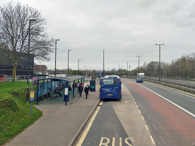 Gatwick South Terminal bus stop, A23... © Robin Webster :: Geograph ...