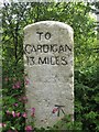 Old Milestone by the A475, Aber-banc, Llandyfriog parish