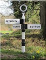 Old Direction Sign - Signpost by Burton Park Road, Welchs Common