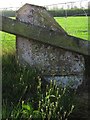 Old Milepost by the former A49, by Brook Farm, north of Weston