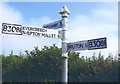 Old Direction Sign - Signpost by the B3081, Milton Clevedon