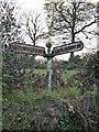 Old Direction Sign - Signpost at Treesmill, Tywardreath parish