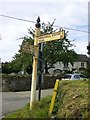 Direction Sign - Signpost by Greenwith Hill, Perranwell