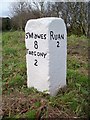 Old Milestone by the A3078, north of Treswithian, Veryan parish