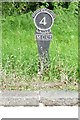 Old milemarker by the Monmouthshire Canal, Crumlin Branch, Lock 21