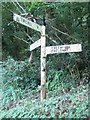 SW8941 : Direction Sign - Signpost by Trelonk turn, Ruanlanihorne parish by Milestone Society