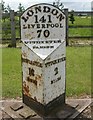 Old Milepost by the A522, JCB parts entrance, Uttoxeter