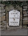 Old Milestone by Rodborough Hill, The Butts, Stroud