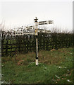 Direction Sign - Signpost by the A3072, Anvil Corner