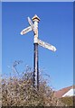 Direction Sign - Signpost at the junction of Crabtree Lane and Downs Road in Dundry