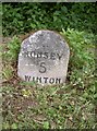 Old Milestone by the A3090, Petty Priest Copse, Ampfield parish