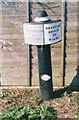 Old milemarker by the Trent & Mersey Canal, Trentham