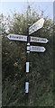 SE7378 : Direction Sign - Signpost on Moor Lane, north of Acres Bridge by Milestone Society