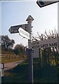 Direction Sign - Signpost on the crossroads at Webbington