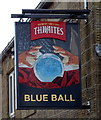 Sign for the Blue Ball, Wharncliffe Side