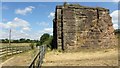 Old railway bridge abutment