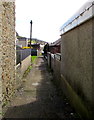 Back lane on the SE side of Cross Street, Senghenydd