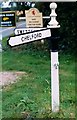 Old Direction Sign - Signpost on the A535