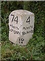 Old Milestone by the A30, west of London Cottage