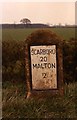 Old Milestone by the A64 near Brambling Fields