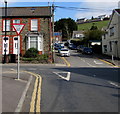 ST1289 : ILDIWCH/GIVE WAY sign, Aberfawr Road, Abertridwr by Jaggery