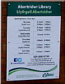 Abertridwr Library opening hours