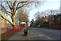 Bus stop and shelter on Middlewood Road