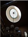 Oval top light in the main entrance hall