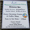 Abertridwr Community Church information  board