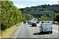 SX9184 : Overhead Sign Gantry on the Devon Expressway (A38) near Kennford by David Dixon