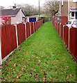 Public footpath between fences, Cwmbran