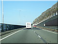 A55 eastbound nearing Pen-y-Clip