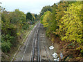 Railway east of Vanbrugh Hill bridge