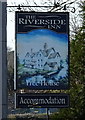 Sign for the Riverside Inn, Cound