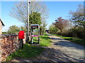 Elizabeth II postbox and telephone, Berrington