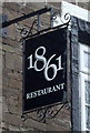 Sign for the 1861 restaurant